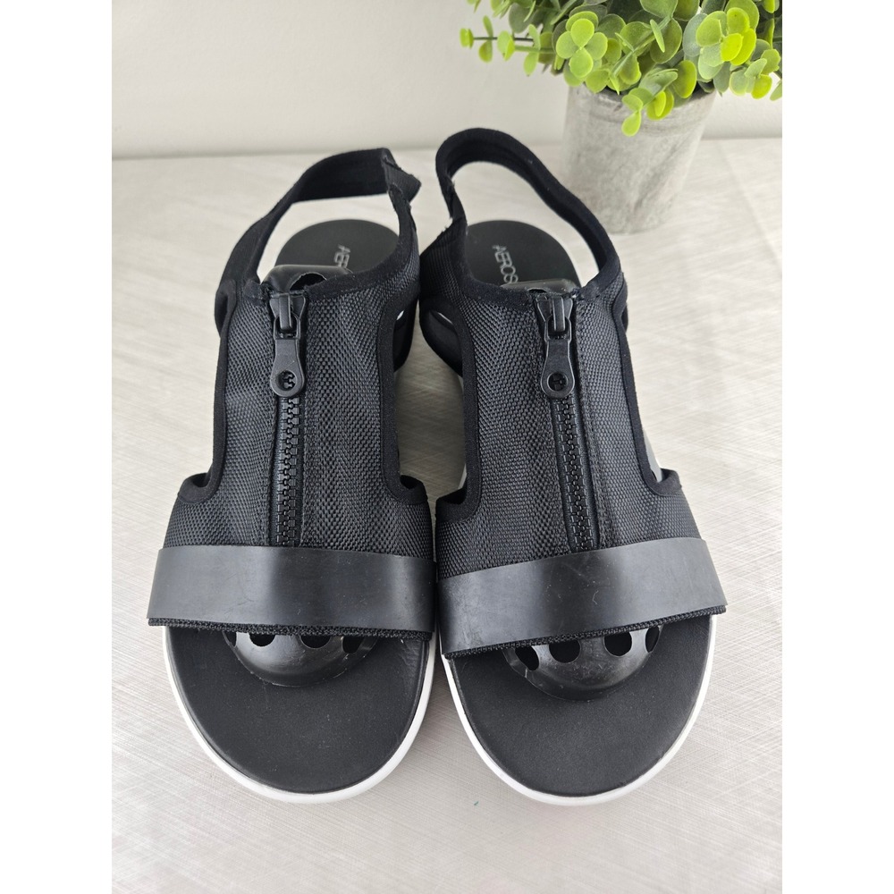 Aerosoles Top Form Womens Black Mesh Front Zip Sporty Slingback Sandals 11M - Picture 2 of 11